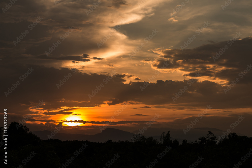 cloudy sky evening background