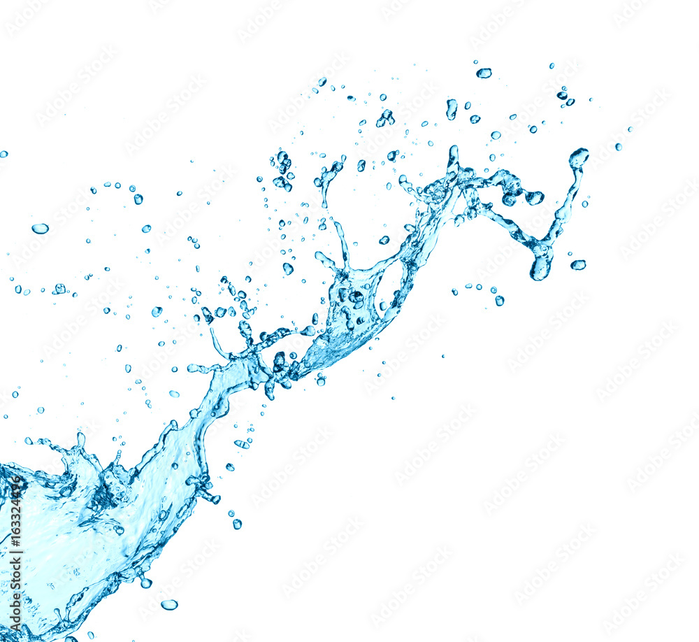 water splash isolated on white background water splash isolated on white background