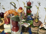 Set of different canapes