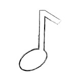 Music note isolated