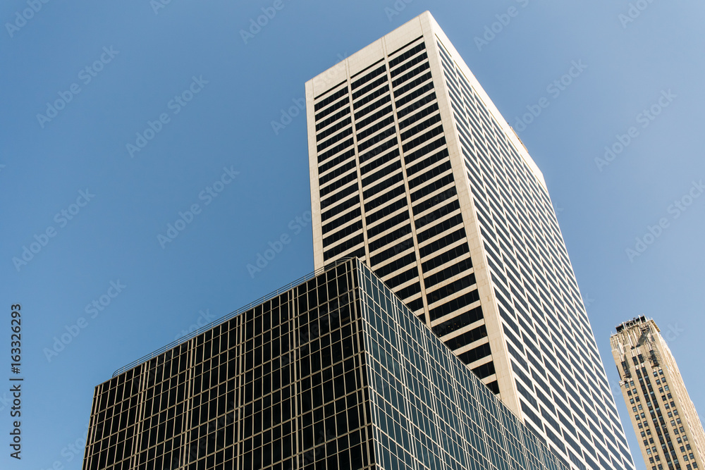 Office building and blue sky