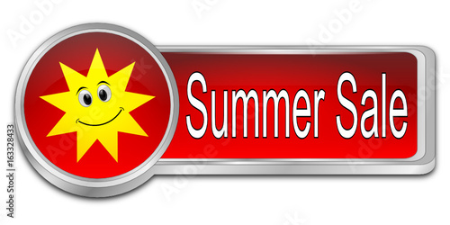 Summer Sale Button - 3D illustration