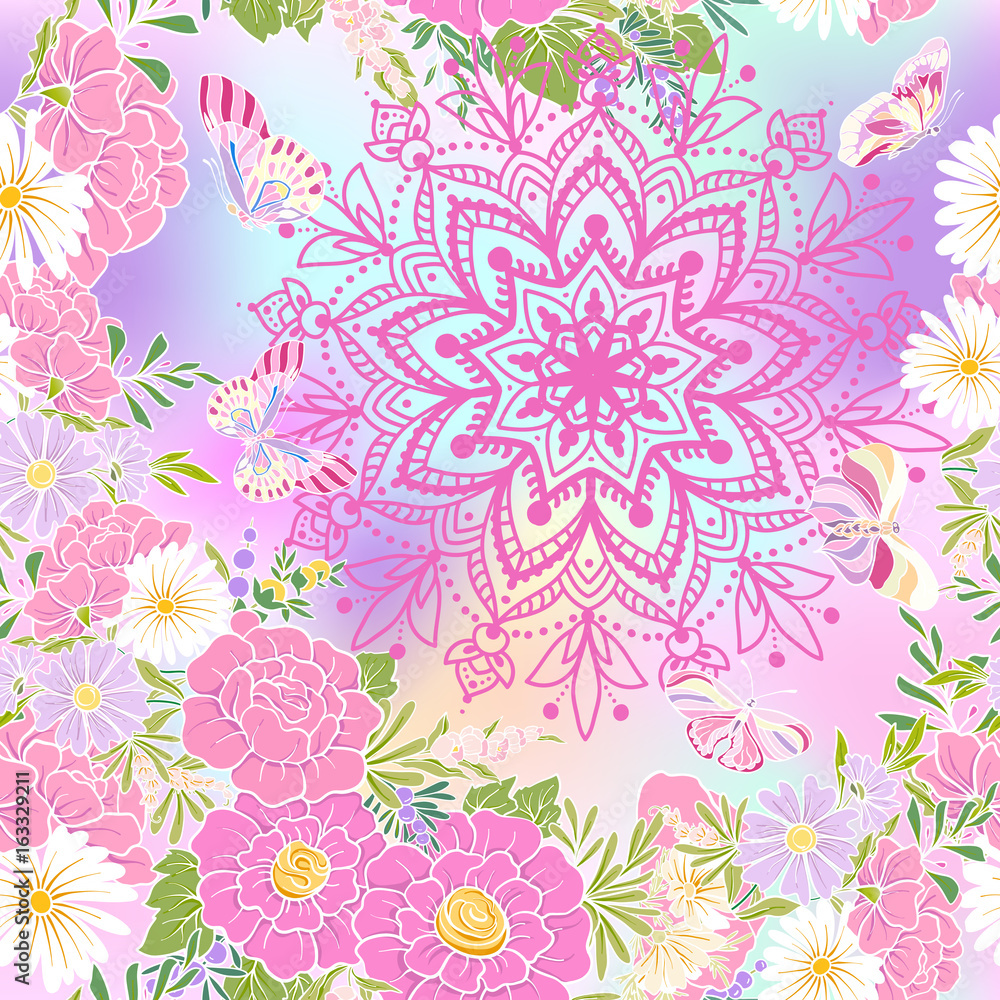 Obraz premium Floral seamless pattern
