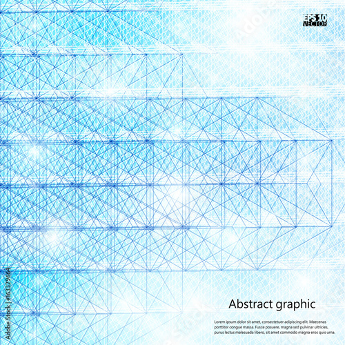 Graphic illustration with geometric pattern. Eps10 Vector illustration.