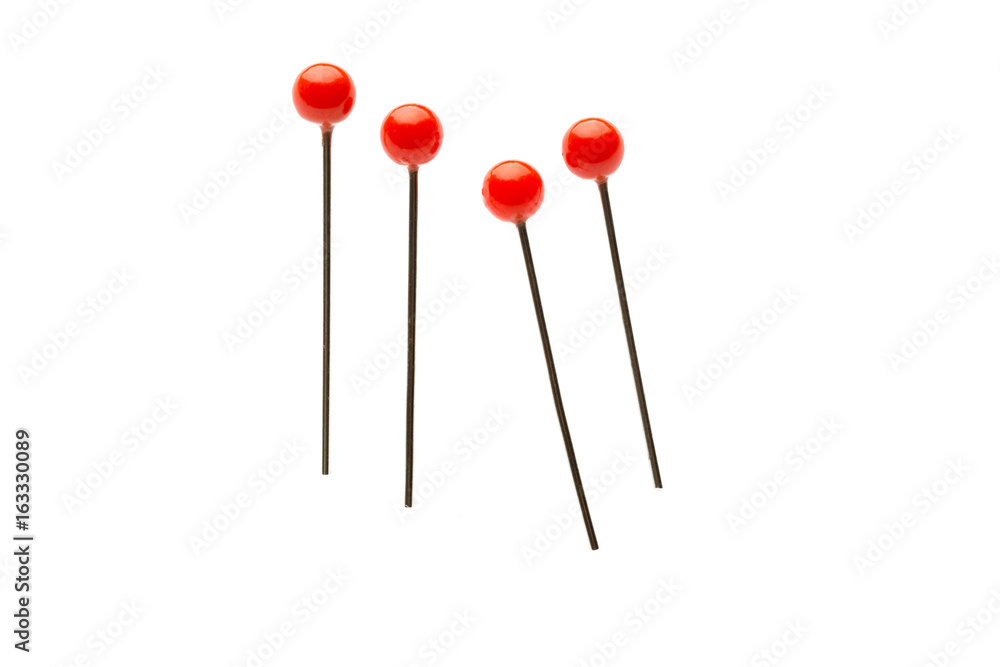 Push pins isolated on white background. Push pins isolated on white background.