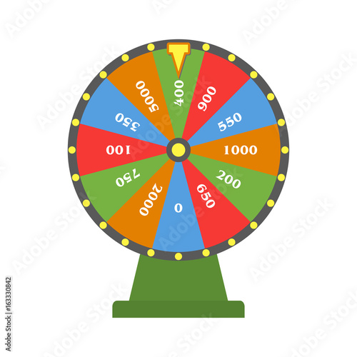 Wheel of fortune. Colorful fortune wheel