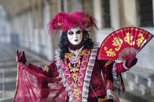 Venice carnival costume and mask.