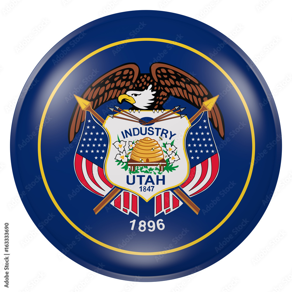 Utah State flag button