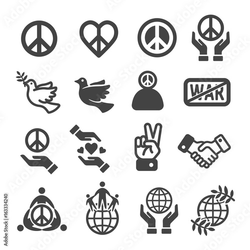 peace icon set