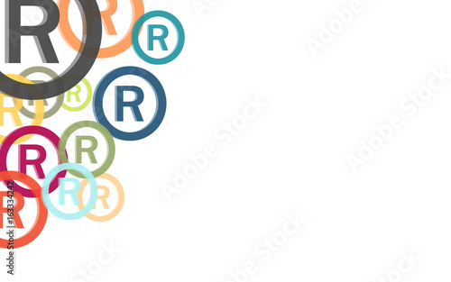 Hintergrund aus bunten Copyright-Zeichen