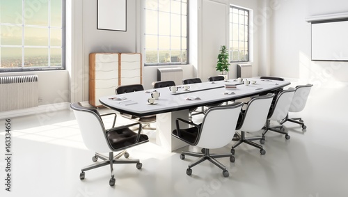Modern Meeting Room with meeting table © DNY3D