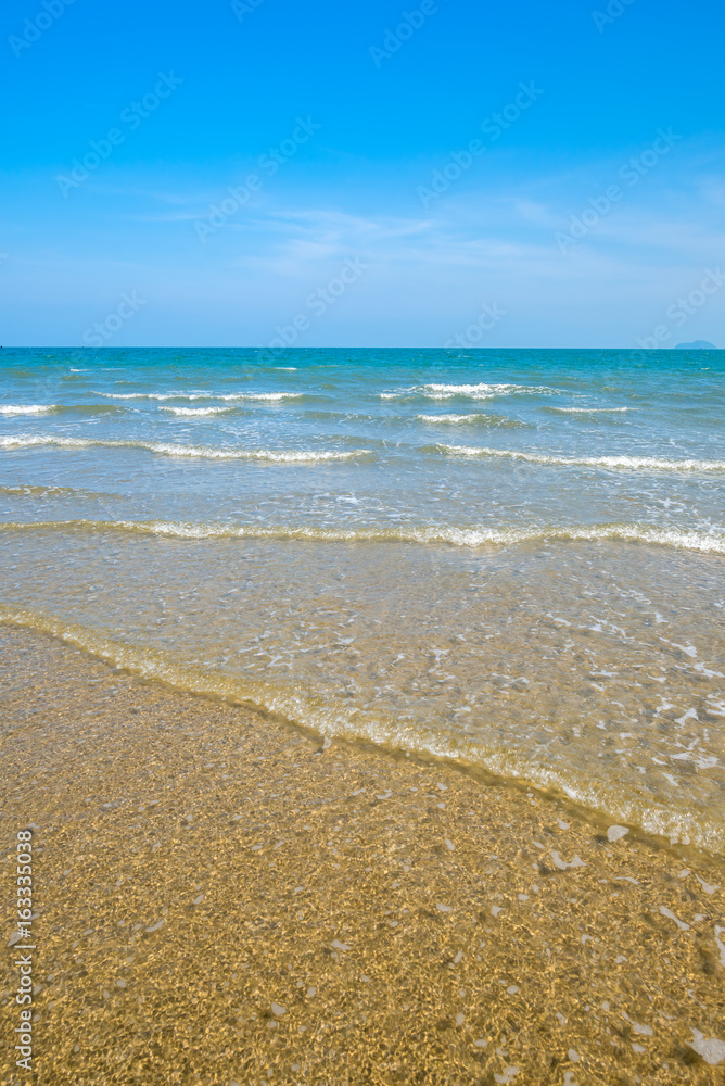 sea sand and blue sky background sea sand and blue sky background