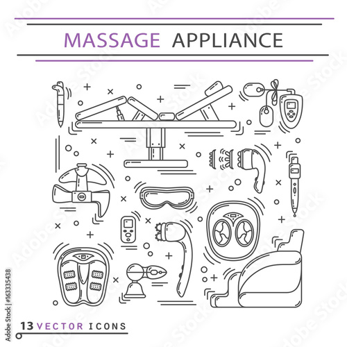 Massage appliance - Icon set photo