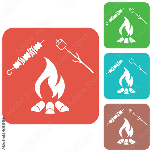 Brazier, zephyr and kebab icon