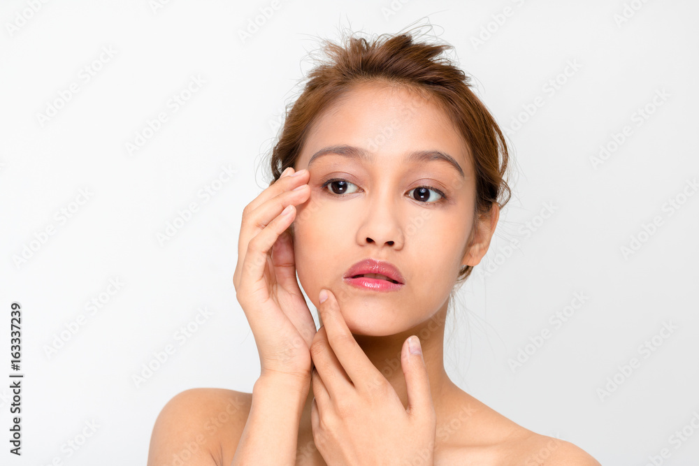 young latina portrait. beauty and skincare concept. young latina portrait. beauty and skincare concept.