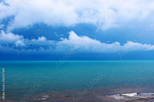 Fototapeta Naklejka Na Ścianę i Meble -  Seascape on background sky