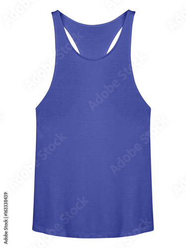 Fotografie, Obraz Blue sleeveless camisole isolated on white