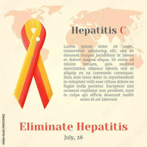 Vector illustration of a Ribbon for World Hepatitis Day.