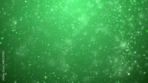green bokeh blur background dust motion graphic, Particle motion background, fantasy green background