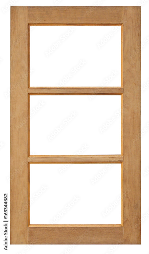 Wood window isolated for home construction on white background. Wood window isolated for home construction on white background.