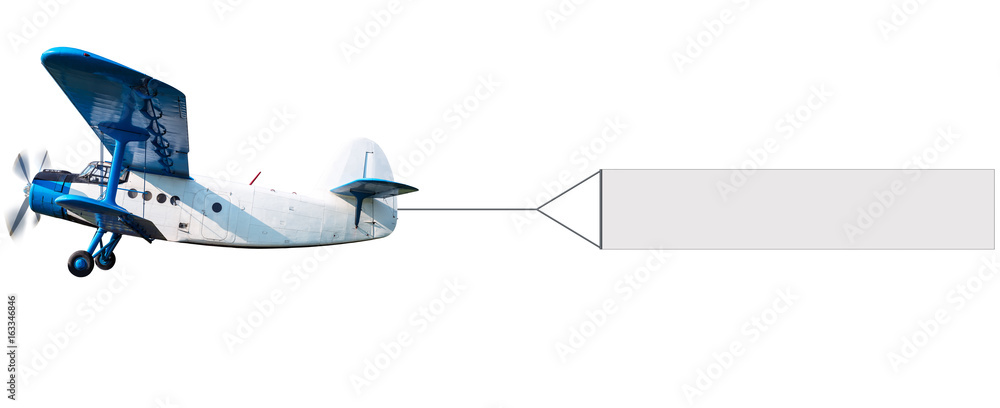 Obraz premium samolot z banerem