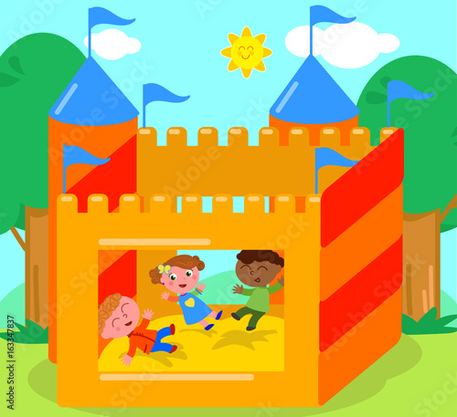 Bouncy castle vector photo