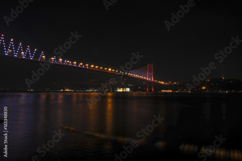 Bosphorus Bridge at night