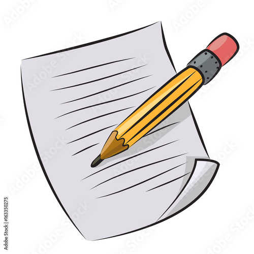 Cartoon image of Edit Icon. Edit symbol. An artistic freehand picture.