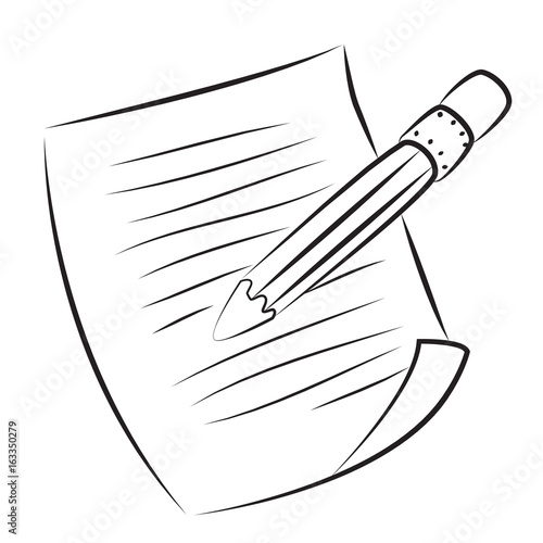 Cartoon image of Edit Icon. Edit symbol. An artistic freehand picture.