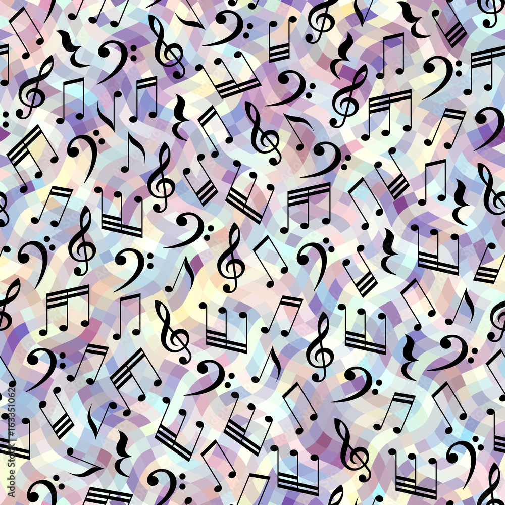 Seamless background pattern. Classical music pattern with the notes. Seamless background pattern. Classical music pattern with the notes.