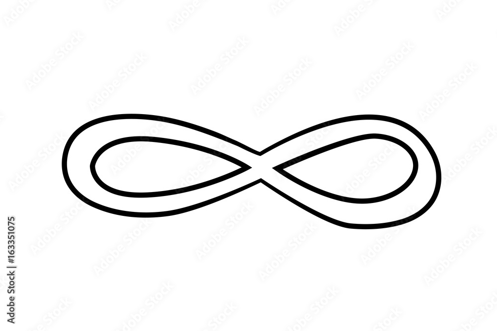 Fototapeta premium Cartoon image of Infinity. An artistic freehand picture.
