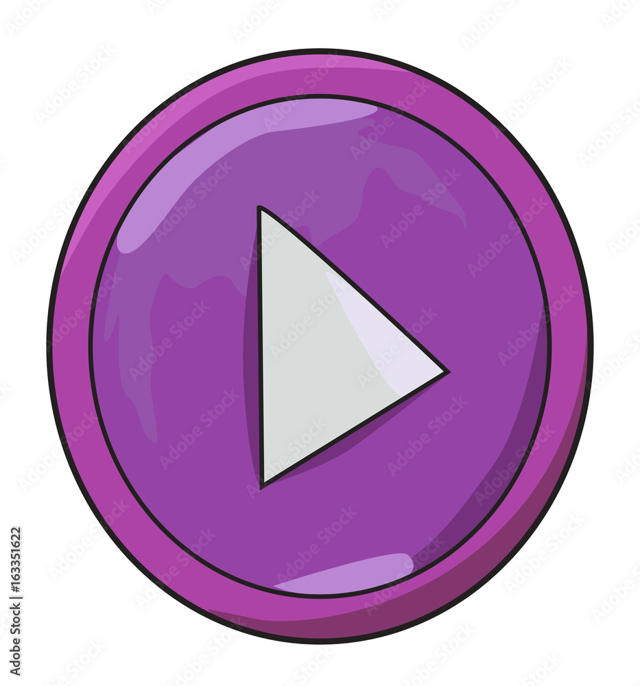 Cartoon image of Play button icon. Play symbol. An artistic freehand picture. Cartoon image of Play button icon. Play symbol. An artistic freehand picture.