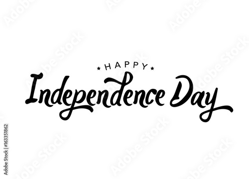 Calligraphic Independence Day Vector Typography