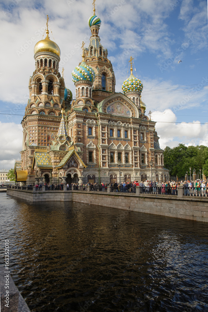 Petersburg, Russia, June 27, 2017: Cathedral of the Resurrection, Orthodox Church of the Savior on Spilled Blood, Petersburg, Russia.
