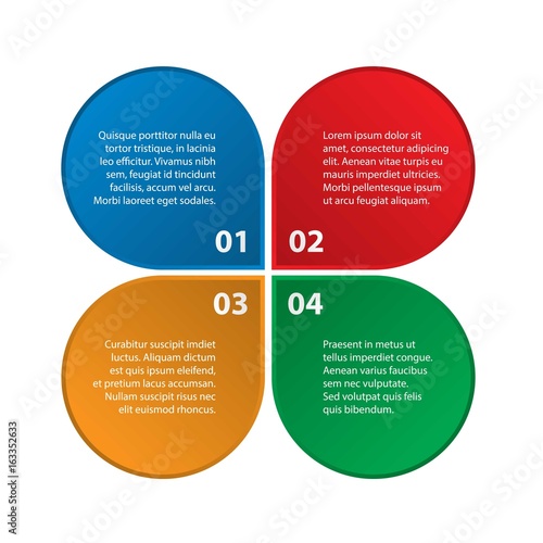 Inforgraphic template. 4 steps, processes, options and concepts of Business. Graph and chart Diagram. Template. Business concepts. Vector. EPS10. Illustration