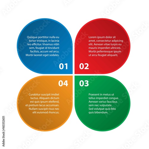 Inforgraphic template. 4 steps, processes, options and concepts of Business. Graph and chart Diagram. Template. Business concepts. Vector. EPS10. Illustration