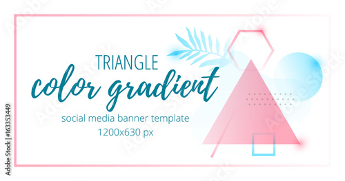 Abstract geometric banner template triangle timeline