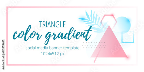 Abstract geometric banner template triangle tw