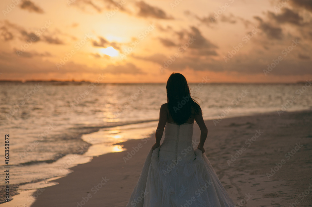 Bride on the beach