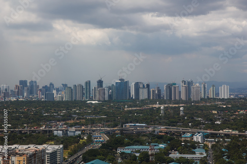 Manila from the air  capital of the philippines