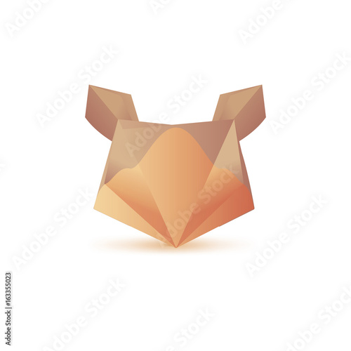 Set of minimal geometric animal low poly symbol set  shapes. Trendy icons and logotypes. Business signs  labels  badges  frames and borders