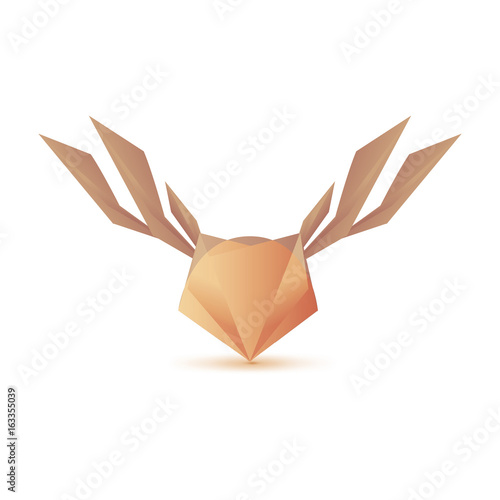 Set of minimal geometric animal low poly symbol set, shapes. Trendy icons and logotypes. Business signs, labels, badges, frames and borders