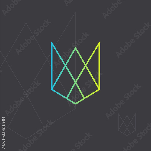 Geometric hipster logo