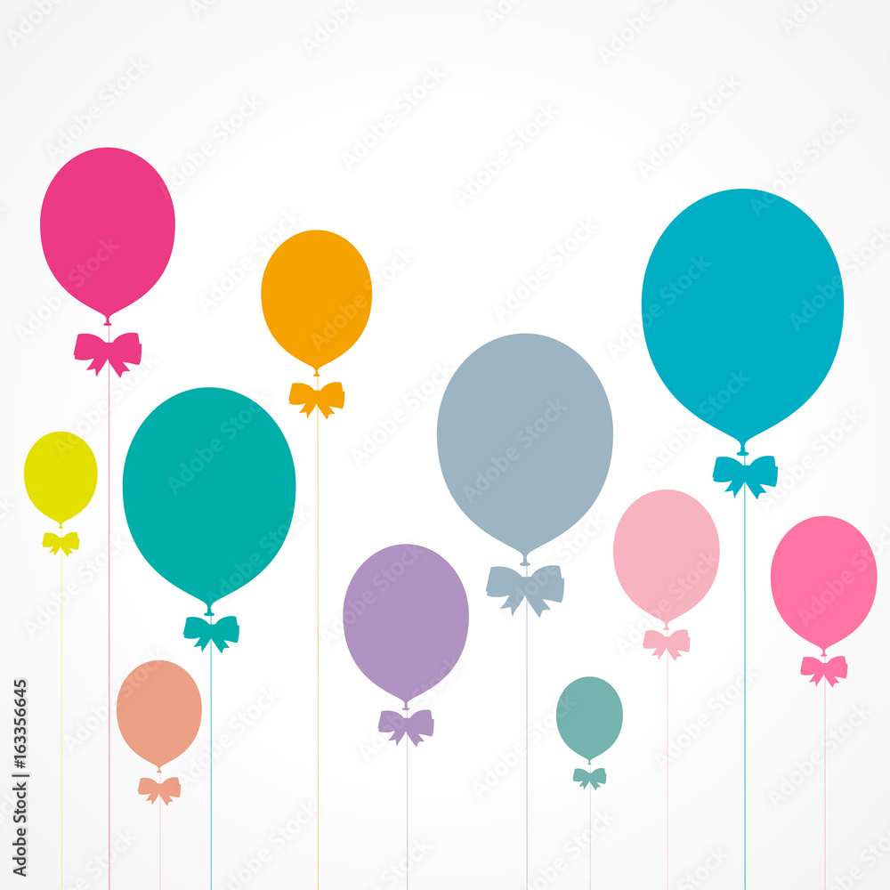 affiche ballons colorés affiche ballons colorés