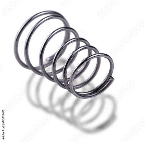 metal spring isolated on white background.
