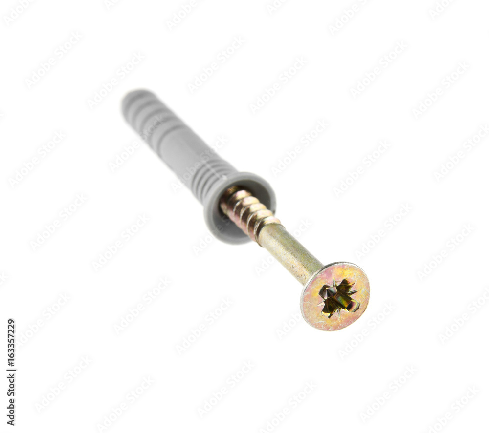 Self-tapping screws isolated on white background Self-tapping screws isolated on white background