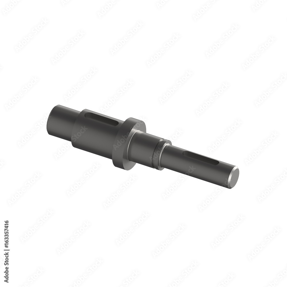 3D render Steel shaft isolated background model image 3D render Steel shaft isolated background model image
