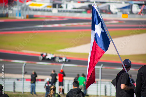 A Texas flag at Circuit of the Americas photo