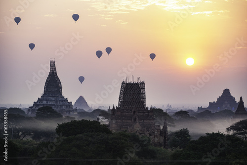 Temple sunrise in full color