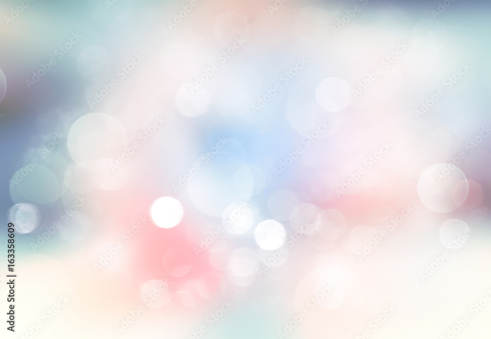 Light blurred background. Winter abstract bokeh.